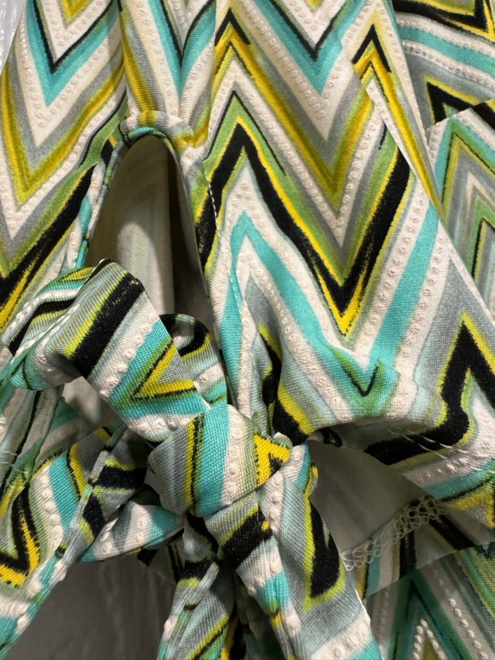 Tacera Zigzag Patterned dress with tie shoulders sz 3x - Picture 4 of 5
